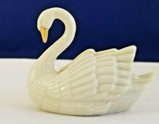Lenox Collectible Figurine Ivory And Gold Swan Bone China 24k Gold Trim W