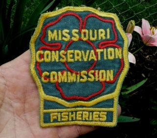 Missouri State Conservation Fisheries Fish Game Warden Patch Old Real