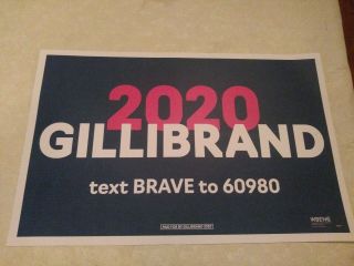 Kirsten Gillibrand President Candidate Campaign Poster Sign Rally Collectible