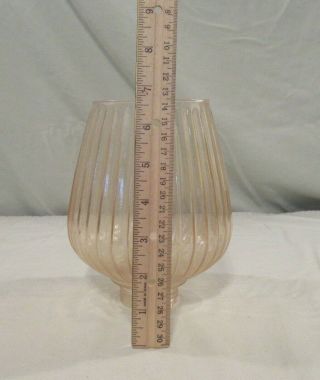 Vintage Mid Century Modern Tension Pole Light Lamp Glass Globe Shades set of 2 4