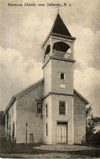 Jersey Photo Postcard: Harmony Church,  Near Stillwater,  Nj