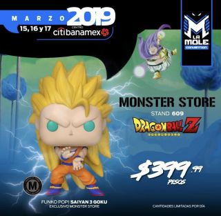 Funko Pop Monster Store Mexico Exclusive Dragon Ball Saiyan SS3 Goku 492 3