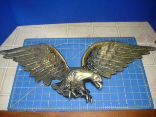 Vintage Cast Aluminum Metal American Eagle With Rare Large 26  Wingspan