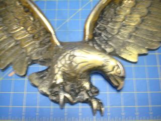 VINTAGE CAST ALUMINUM METAL AMERICAN EAGLE WITH RARE LARGE 26  WINGSPAN 2