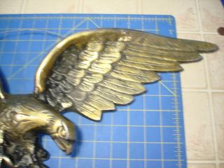 VINTAGE CAST ALUMINUM METAL AMERICAN EAGLE WITH RARE LARGE 26  WINGSPAN 4