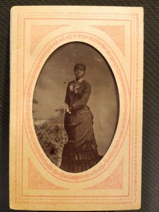 African American Woman Sixth Plate Tintype.