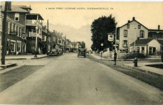Old Shoemakersville Pa Main Street Looking North Berks County Postcard