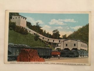 Postcard - Harlan Fuel Company,  Yancy Tipple Conveyor Headhouse,  Harlan,  Ky