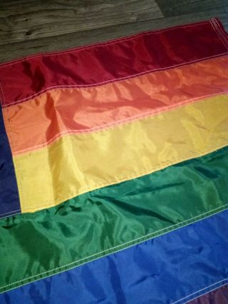 1980 ' s Aids Protest Rainbow Diversity Flag Gay Pride Banner Made USA 3 ' X 5 ' 3