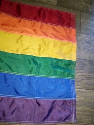 1980 ' s Aids Protest Rainbow Diversity Flag Gay Pride Banner Made USA 3 ' X 5 ' 4