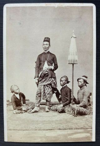Early Cdv Photograph Malays In Indonesia Or South East Asia 1872 Thailand Ceylon