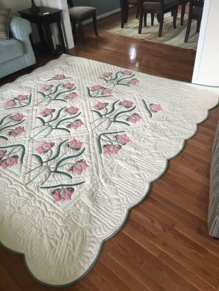 Handmade Amish Quilt - Lancaster - Queen Hand Quilted 104x100