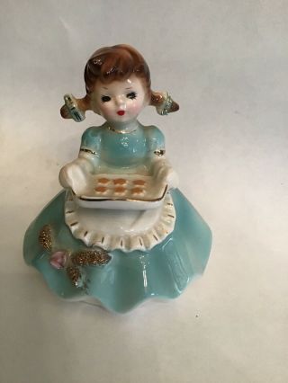 Vintage Josef California " Baking Cookie " Lil Girl Figurine Statue