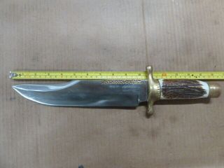 1962 - 83 Custom Hand Made R.  H.  Ruana Model " M " Stamped Stag Knife