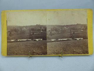 Scarce Antique Stereoview Landscape View On Brandywine Valley River Fisher Photo