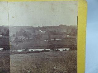 Scarce Antique Stereoview Landscape View on Brandywine Valley River Fisher Photo 2