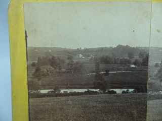 Scarce Antique Stereoview Landscape View on Brandywine Valley River Fisher Photo 3