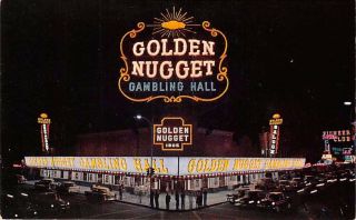 Las Vegas Nv Golden Nugget Gambling Hall Casino Nevada Vintage Postcard Ca 1950s