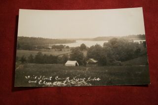 Girl Scout Camp,  Long Lake And Clear Lake Michigan Postcard - Real Photo Rppc