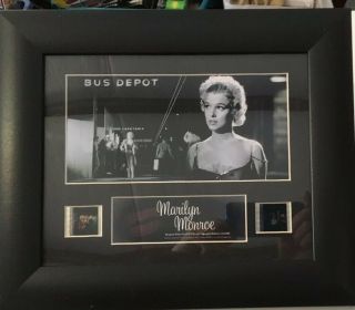 Marilyn Monroe Bus Stop Bus Depot Photo With Film Cells C.  O.  A.
