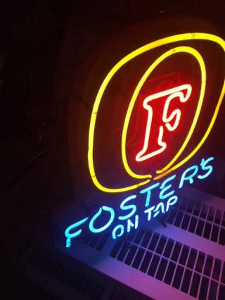 Foster ' s on Tap neon sign Bar Beer Brew 3