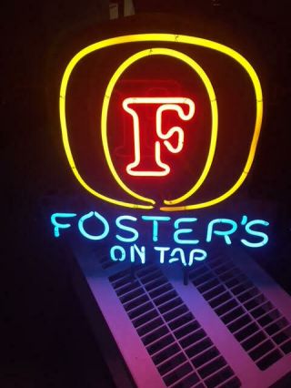 Foster ' s on Tap neon sign Bar Beer Brew 4