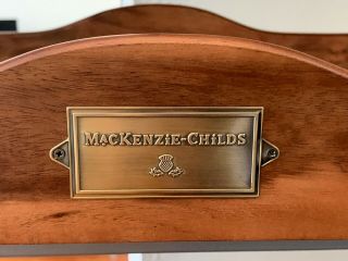 Large MACKENZIE CHILDS Wood & Metal Hostess SERVING TRAY,  Courtly Check 3