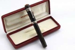 Montblanc Rouge Et Noir - Oversize Safety Fountain Pen - Bchr/solid Silver - 1915 - Box