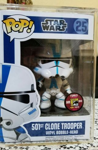 Funko Pop Stat Wars 501st Clone Trooper With Cga Protector.