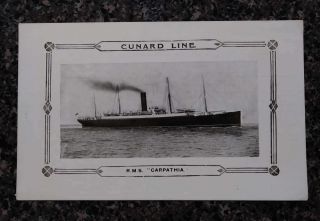 Cunard Line Rms Carpathia 1914 Journey Log Vintage Non Postcard Back Jf235070
