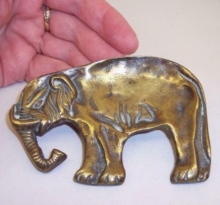 Rare Vintage Art Deco Cast Brass Elephant Pin/change Dish Tray Peerage England