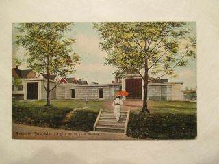 1908 L Eglise Da St Jean Baptiste Rumford Falls Maine Me Postcard