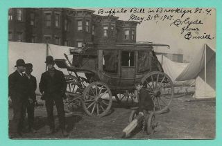 Buffalo Bill Wild West Show Rare Rppc Brooklyn,  Ny.  1907