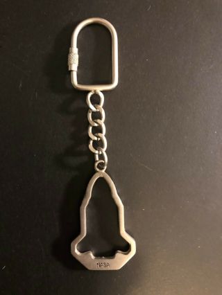 RARE KENNEDY SPACE CENTER NASA Metal Keyring Keychain Key Ring Chain - Beer Opener 2