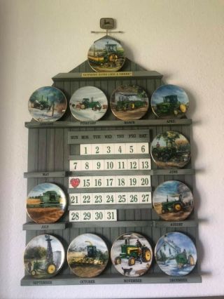 John Deere Barn Wood And Plates Wall Calendar Danbury Complete Set