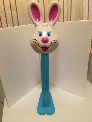 Jumbo Pez 13” Boy “easter Bunny” Musical Dispenser Retired