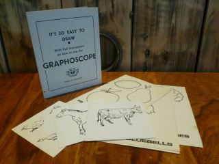 RARE vintage folding Artists Graphoscope Stereoscope Image Viewer - sketch draw 4