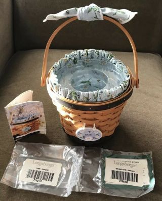 Longaberger 1999 May Series Daisy Basket Liner Protector Handle Tie On Set