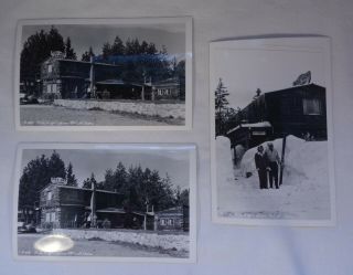 Vintage Postcards 3 Real Photo Mccall Idaho Mile High Cabins Unposted No Writing