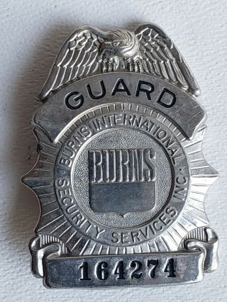 Obsolete,  Burns Security Badge,  International Security Services Inc