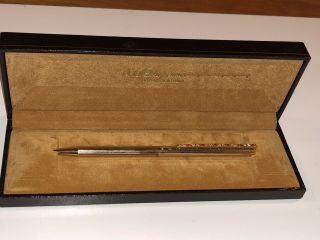 S.  T.  Dupont Classique Rollerball Pen In Gold W/ Dmnd And Ruby Very Rare