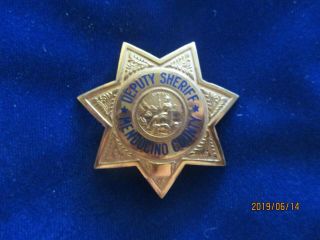Mendocino County Ca.  Deputy Sheriff Badge By Entenman Rovin L.  A.