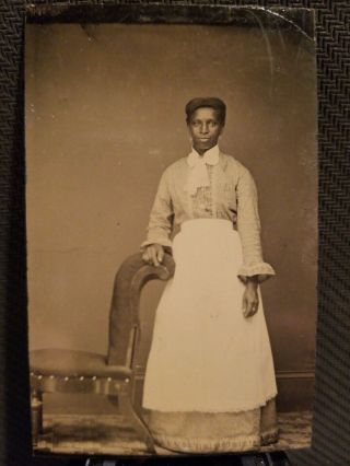 African American Woman Sixth Plate Tintype.  Gorgous Image.