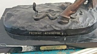 Remington Rattlesnake Brass/Bronze Sculpture.  22x9.  1/2 
