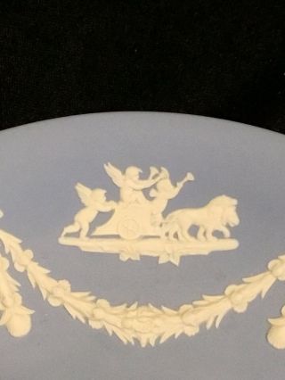 Wedgewood JASPERWARE Cherub Cupid Plate 9” White On Blue Made In England 5