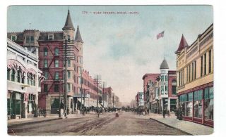 Main Street,  Boise,  Idaho Vintage Postcard