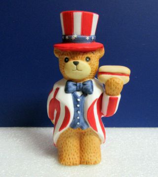 Lucy & Me Uncle Sam Patriotic Hot Dog 4th Of July Enesco Lucy Rigg Figurine