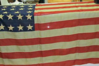 Authentic 34 Star U.  S.  Flag 1861 - 1863 Hand Sewn 48 " X 72 " Civil War
