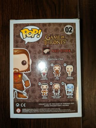Funko Pop Headless Ned Stark 2013 SDCC Limited Edition 1/1008 2