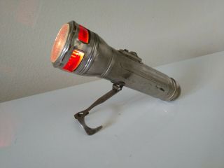 Usa Lite Red Head Bullet End Flashlight With Folding Support - Pat.  Dec 1921